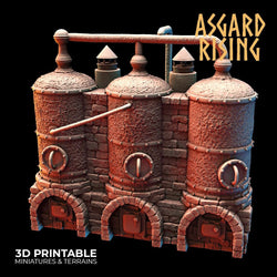 3D Printed Asgard Rising Dwarf Distillery and Brewery Set 28mm - 32mm (Online Only)