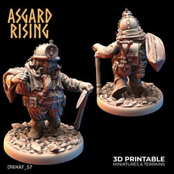 3D Printed Asgard Rising Dwarf Dwarven Miners Set 2 28mm - 32mm (Online Only)