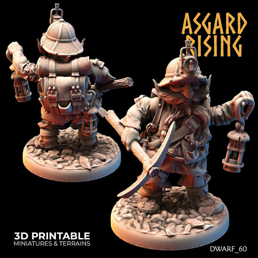 3D Printed Asgard Rising Dwarf Dwarven Miners Set 2 28mm - 32mm (Online Only)