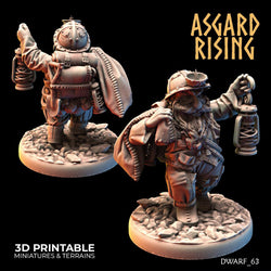 3D Printed Asgard Rising Dwarf Dwarven Miners Set 3 28mm - 32mm (Online Only)