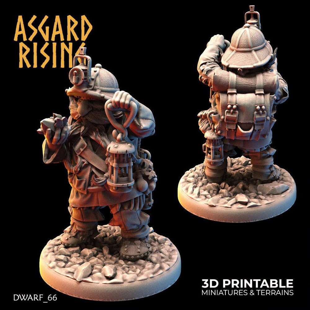 3D Printed Asgard Rising Dwarf Dwarven Miners Set 4 28mm - 32mm (Online Only)