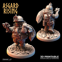 3D Printed Asgard Rising Dwarf Dwarven Miners Set 4 28mm - 32mm (Online Only)