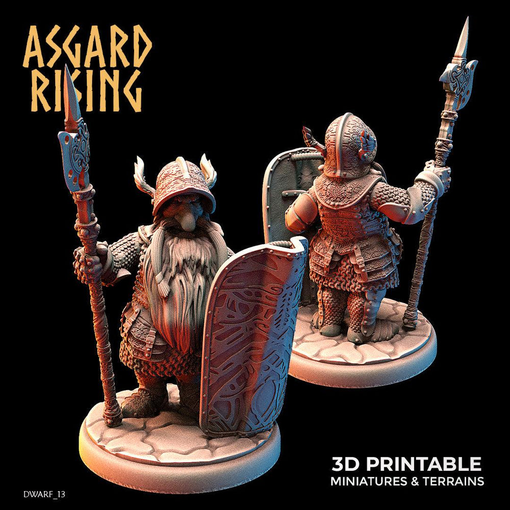 3D Printed Asgard Rising Dwarf Full Plate Shield and Banner Set 28mm - 32mm (Online Only)