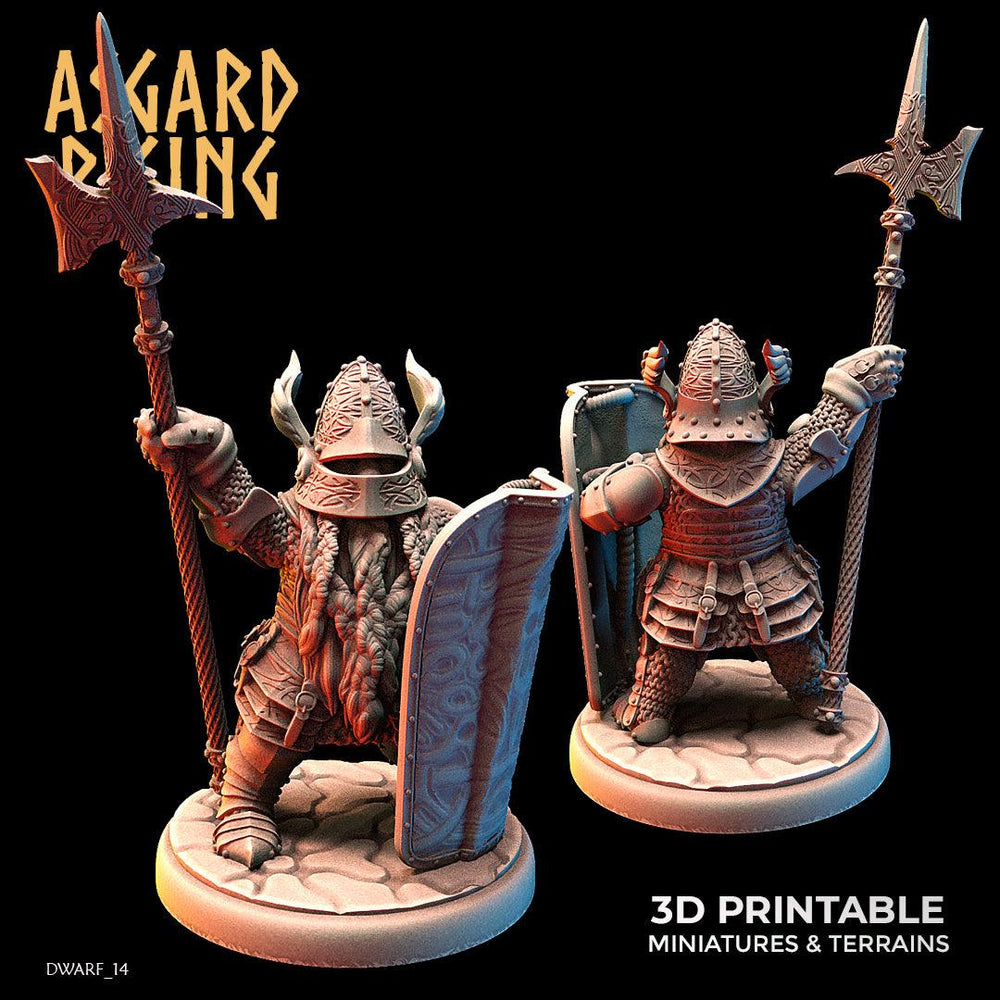 3D Printed Asgard Rising Dwarf Full Plate Shield and Banner Set 28mm - 32mm (Online Only)