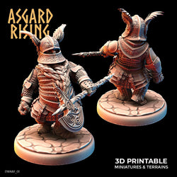 3D Printed Asgard Rising Dwarf Full Plate Warrior Warband Set 28mm - 32mm (Online Only)