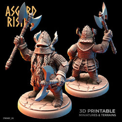3D Printed Asgard Rising Dwarf Full Plate Warrior Warband Set 28mm - 32mm (Online Only)