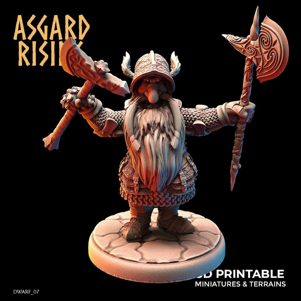 3D Printed Asgard Rising Dwarf Full Plate Warrior Warband Set 28mm - 32mm (Online Only)