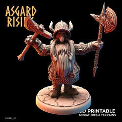 3D Printed Asgard Rising Dwarf Full Plate Warrior Warband Set 28mm - 32mm (Online Only)