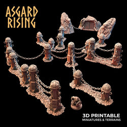 3D Printed Asgard Rising Dwarf Mountain Pass Fortress Entrance 28mm - 32mm (Online Only)