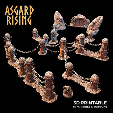 3D Printed Asgard Rising Dwarf Mountain Pass Fortress Entrance 28mm - 32mm (Online Only)