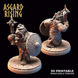 3D Printed Asgard Rising Dwarf Warrior Gambeson Modular Warband Set 28mm - 32mm (Online Only)