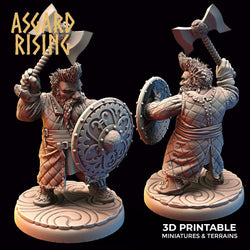3D Printed Asgard Rising Dwarf Warrior Gambeson Modular Warband Set 28mm - 32mm (Online Only)