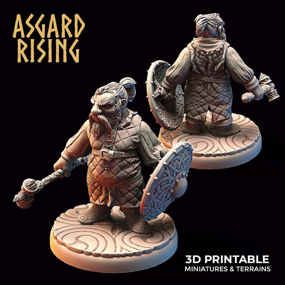 3D Printed Asgard Rising Dwarf Warrior Gambeson Modular Warband Set 28mm - 32mm (Online Only)