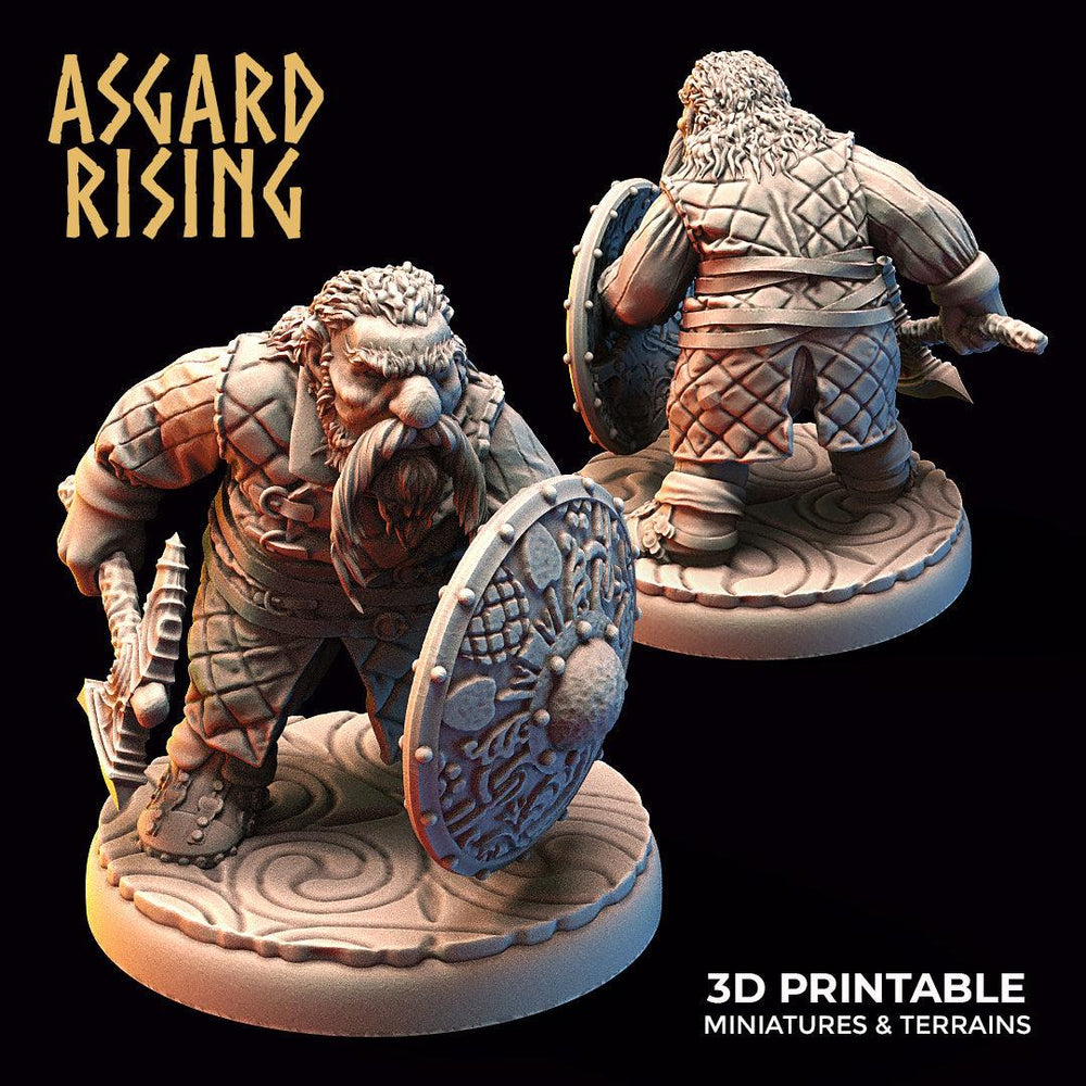 3D Printed Asgard Rising Dwarf Warrior Gambeson Modular Warband Set 28mm - 32mm (Online Only)