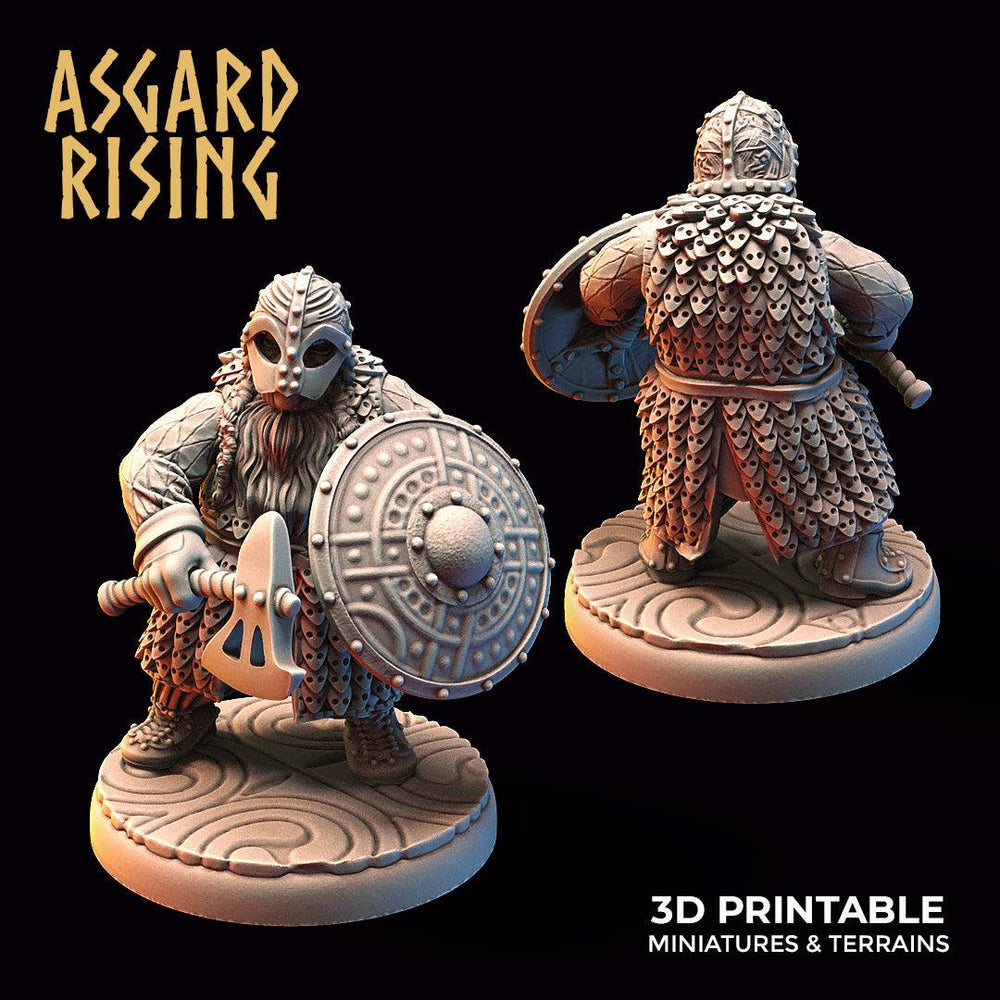 3D Printed Asgard Rising Dwarf Warrior Scale Armor Modular Warband Set 28mm - 32mm (Online Only)