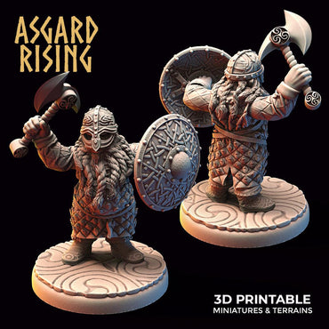 3D Printed Asgard Rising Dwarf Warrior Scale Armor Modular Warband Set 28mm - 32mm (Online Only)