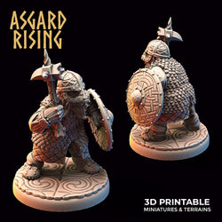 3D Printed Asgard Rising Dwarf Warrior Scale Armor Modular Warband Set 28mm - 32mm (Online Only)