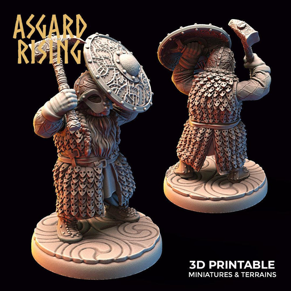 3D Printed Asgard Rising Dwarf Warrior Scale Armor Modular Warband Set 28mm - 32mm (Online Only)