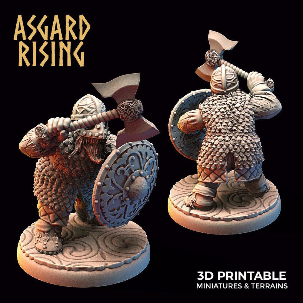 3D Printed Asgard Rising Dwarf Warrior Scale Armor Modular Warband Set 28mm - 32mm (Online Only)