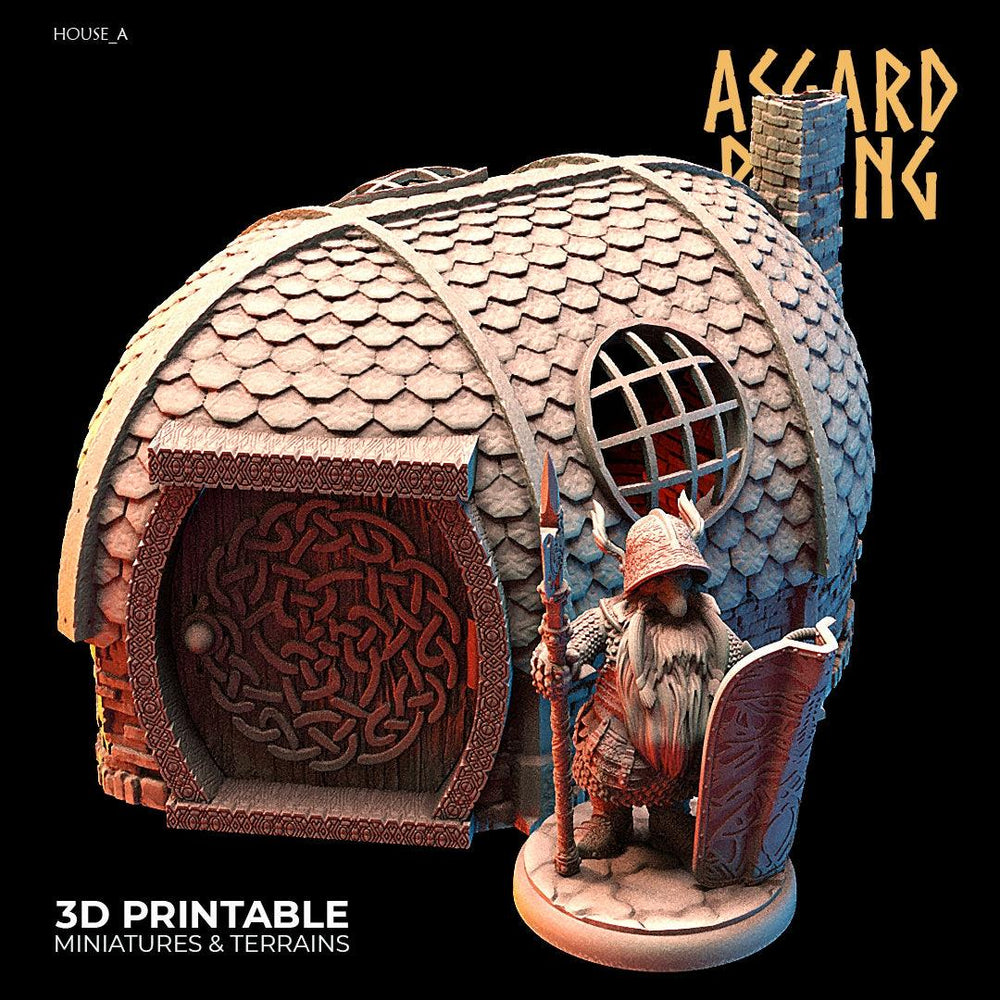 3D Printed Asgard Rising Dwarven Kingdom Houses Industrial Architecture 28mm - 32mm (Online Only)