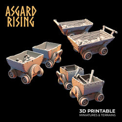 3D Printed Asgard Rising Dwarven Mines Underground Railroad 28mm - 32mm (Online Only)
