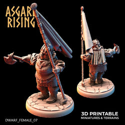 3D Printed Asgard Rising Dwarven Shield-Maidens Set 28mm - 32mm (Online Only)
