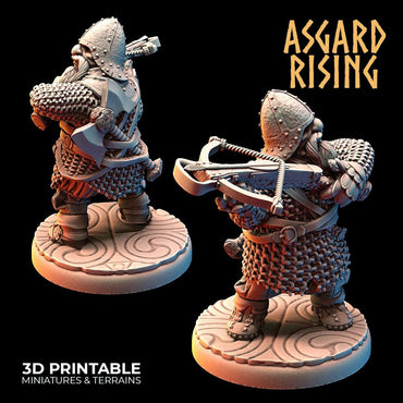 3D Printed Asgard Rising Dwarves Crossbow Chain Mail Set 28mm - 32mm (Online Only)