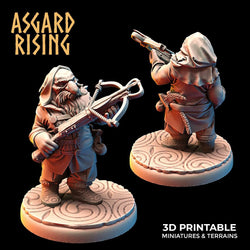 3D Printed Asgard Rising Dwarves Hooded Rangers Ranged Weapons Set 28mm - 32mm (Online Only)