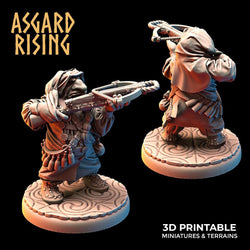 3D Printed Asgard Rising Dwarves Hooded Rangers Ranged Weapons Set 28mm - 32mm (Online Only)
