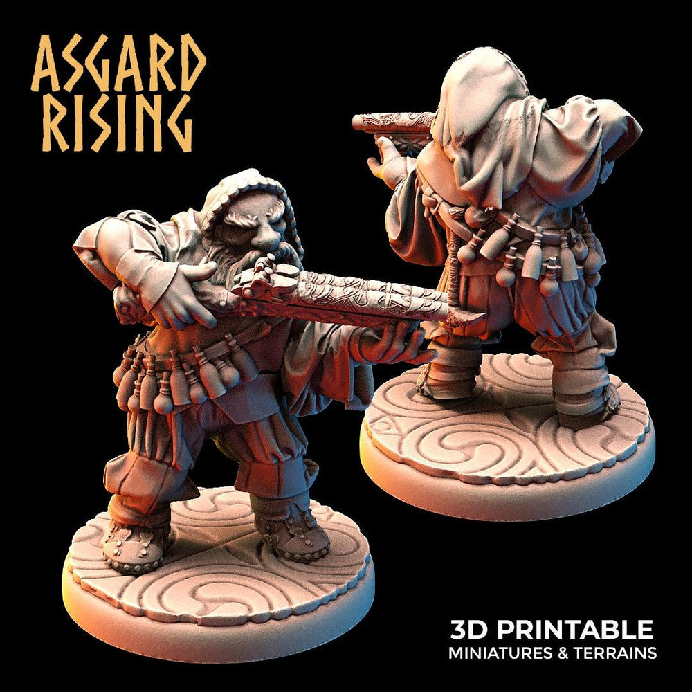 3D Printed Asgard Rising Dwarves Hooded Rangers Ranged Weapons Set 28mm - 32mm (Online Only)