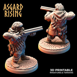 3D Printed Asgard Rising Dwarves Hooded Rangers Ranged Weapons Set 28mm - 32mm (Online Only)