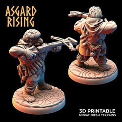 3D Printed Asgard Rising Dwarves Hooded Rangers Ranged Weapons Set 28mm - 32mm (Online Only)