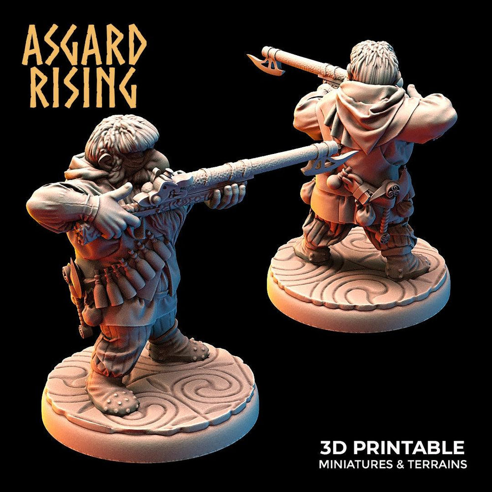 3D Printed Asgard Rising Dwarves Hooded Rangers Ranged Weapons Set 28mm - 32mm (Online Only)