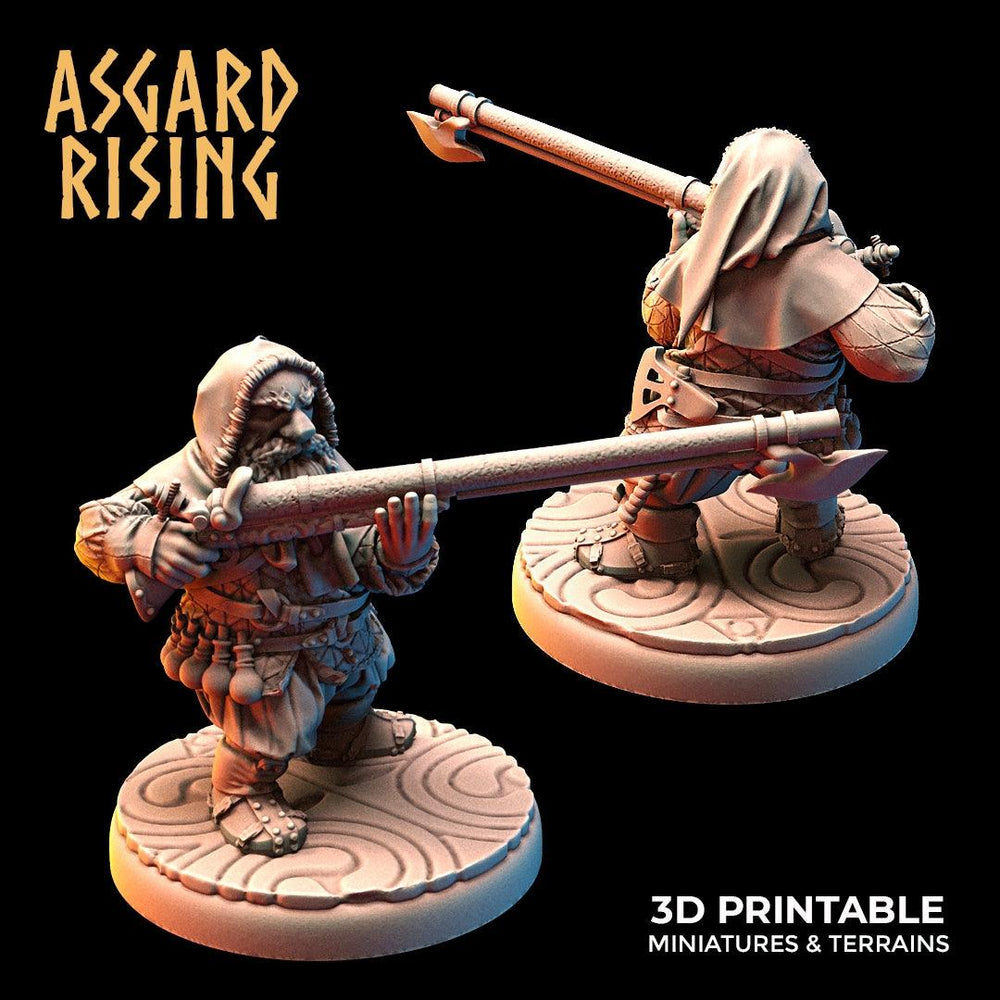 3D Printed Asgard Rising Dwarves Hooded Rangers Ranged Weapons Set 28mm - 32mm (Online Only)