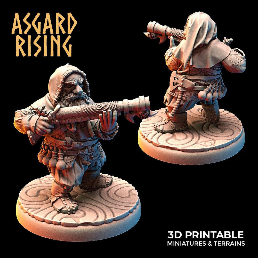 3D Printed Asgard Rising Dwarves Hooded Rangers Ranged Weapons Set 28mm - 32mm (Online Only)