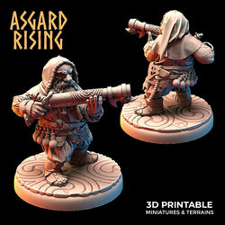 3D Printed Asgard Rising Dwarves Hooded Rangers Ranged Weapons Set 28mm - 32mm (Online Only)