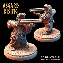 3D Printed Asgard Rising Dwarves Ranged Weapons Set 28mm - 32mm (Online Only)