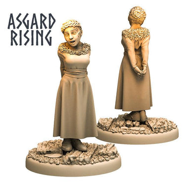 3D Printed Asgard Rising Female Lady Peasant 28mm-32mm Ragnarok D&D (Online Only)