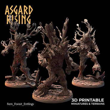 3D Printed Asgard Rising Fern Forest Entlings 28 32 mm Wargaming DnD (Online Only)