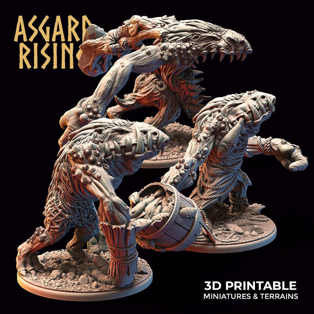3D Printed Asgard Rising Fjord Troll Set 28 32 mm Wargaming DnD (Online Only)