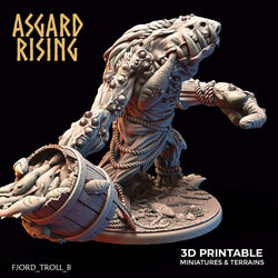 3D Printed Asgard Rising Fjord Troll Set 28 32 mm Wargaming DnD (Online Only)