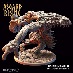 3D Printed Asgard Rising Fjord Troll Set 28 32 mm Wargaming DnD (Online Only)