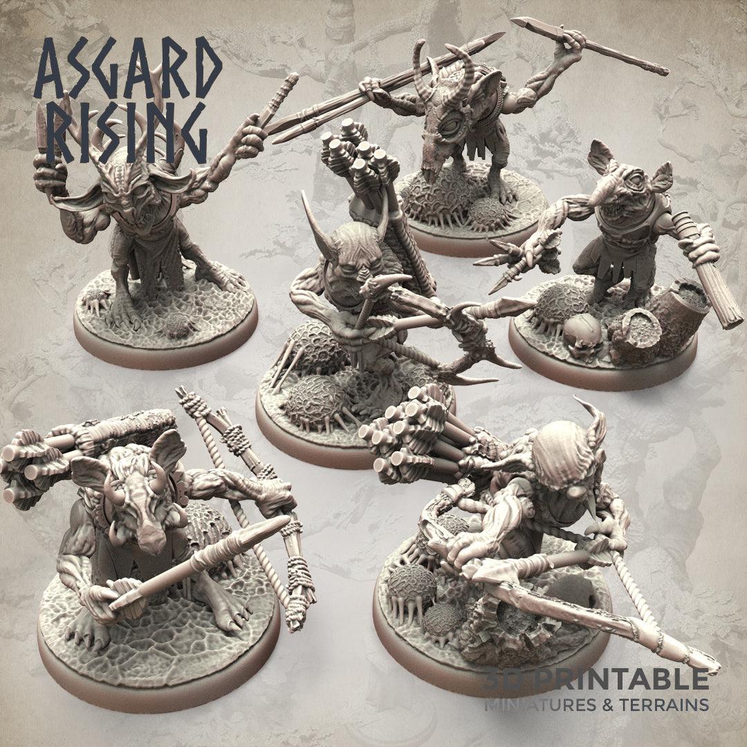 3D Printed Asgard Rising Forest Goblins Ranged Set 28mm - 32mm Ragnarok D&D (Online Only)