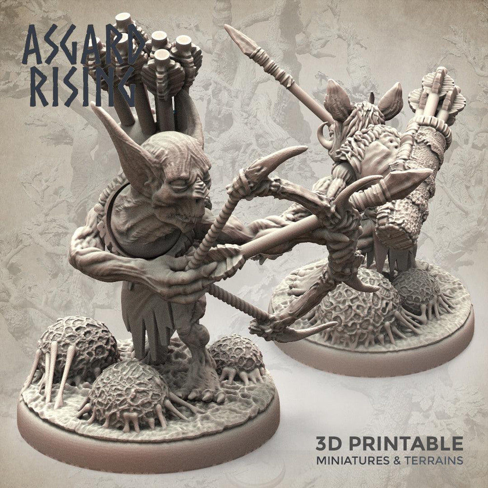 3D Printed Asgard Rising Forest Goblins Ranged Set 28mm - 32mm Ragnarok D&D (Online Only)
