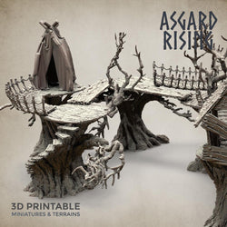 3D Printed Asgard Rising Forest Village Modular Set 32mm Ragnarok D&D (Online Only)