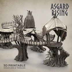 3D Printed Asgard Rising Forest Village Modular Set 32mm Ragnarok D&D (Online Only)