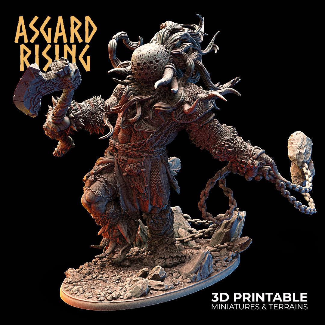 3D Printed Asgard Rising Frost Giant 28mm 32mm D&D (Online Only)