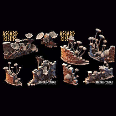 3D Printed Asgard Rising Fungi Ruins 28 32 mm Wargaming DnD (Online Only)