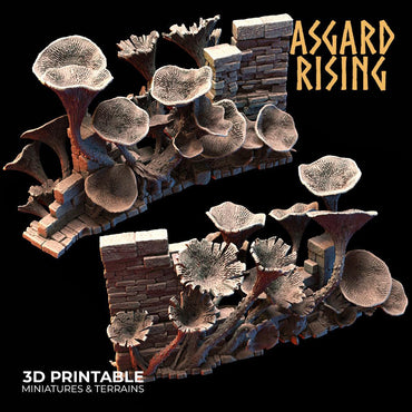 3D Printed Asgard Rising Fungi Ruins 28 32 mm Wargaming DnD (Online Only)
