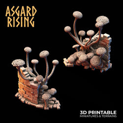 3D Printed Asgard Rising Fungi Ruins 28 32 mm Wargaming DnD (Online Only)